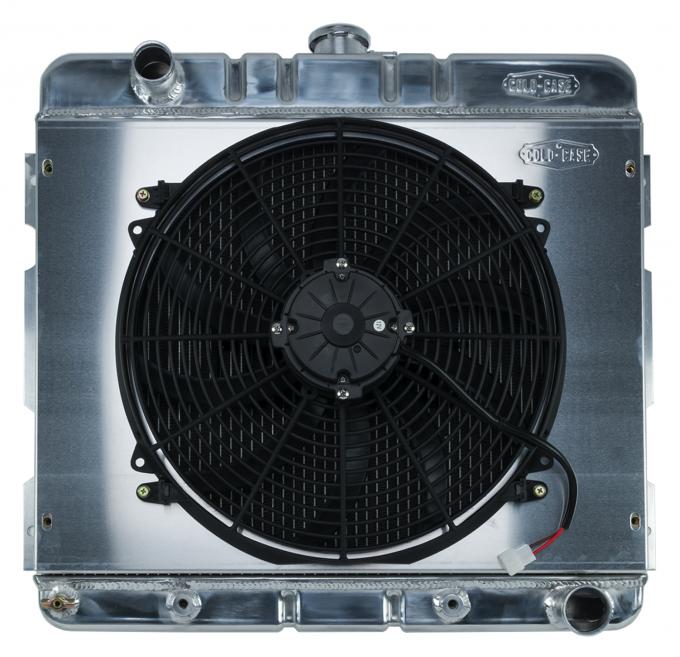 Cold Case Radiators 70-72 A,B Body SB Aluminum Performance Radiator And 16 Inch Fan Kit AT 17x22 Inch MOP755AK