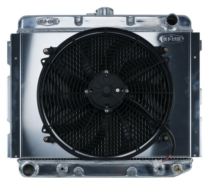 Cold Case Radiators 68-73 B,E Body BB Aluminum Performance Radiator And 16 Inch Fan Kit 16 x 22 Inch AT MOP753AK