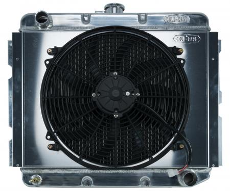 Cold Case Radiators 68-73 B,C,E Body BB Aluminum Performance Radiator And 16 Inch Fan Kit MT 16x22.75 Inch MOP752K