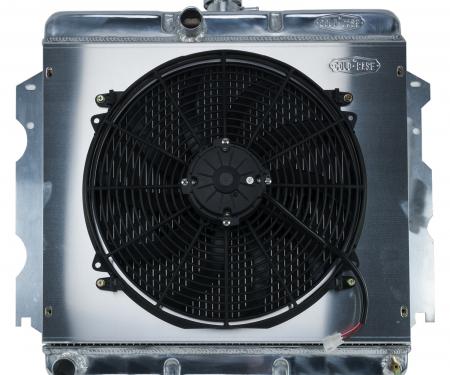 Cold Case Radiators 62-74 A,B,C,E Body SB Aluminum Performance Radiator And 16 Inch Fan Kit MT 18x22 Inch MOP751K