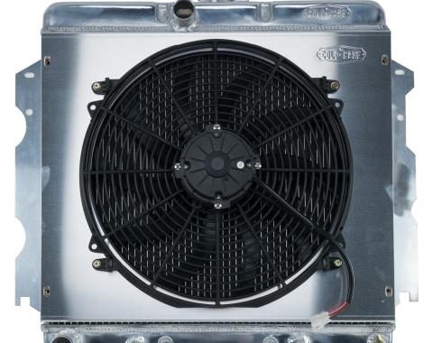 Cold Case Radiators 62-74 A,B,C,E Body SB Aluminum Performance Radiator And 16 Inch Fan Kit AT 18x22 Inch MOP751AK