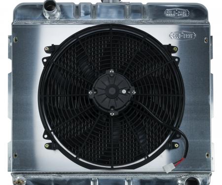 Cold Case Radiators 70-72 A,B Body SB Aluminum Performance Radiator And 16 Inch Fan Kit MT 17x22 Inch MOP755K