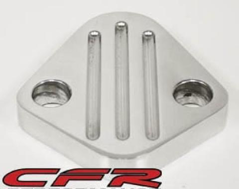 CFR Performance 1921-2026 GM/Mopar/Ford Aluminum Fuel Pump Block Off Plate - Polished HZ-6012-POL