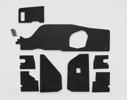 Detroit Muscle Technologies Mopar E Body 70-74 NON AC BLACK Firewall Insulation with Pins & Kickpanel Insulation EXX7074FI02-BLACK