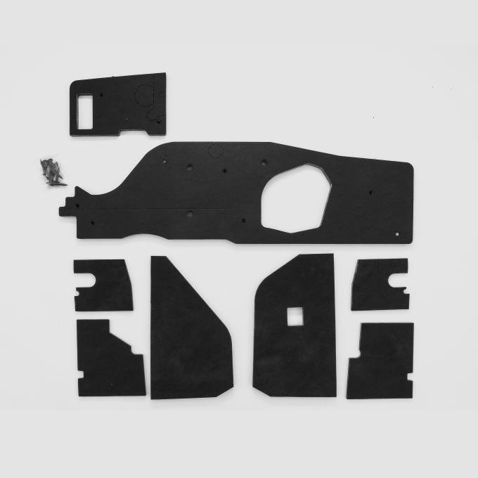 Detroit Muscle Technologies Mopar E Body 70-74 NON AC BLACK Firewall Insulation with Pins & Kickpanel Insulation EXX7074FI02-BLACK