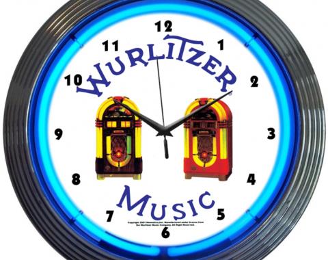 Neonetics Neon Clocks, Wurlitzer Jukebox Neon Clock