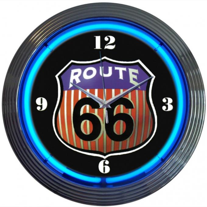 Neonetics Neon Clocks, Route 66 Round Neon Clock