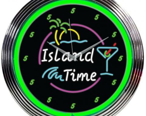 Neonetics Neon Clocks, Island Time Neon Clock
