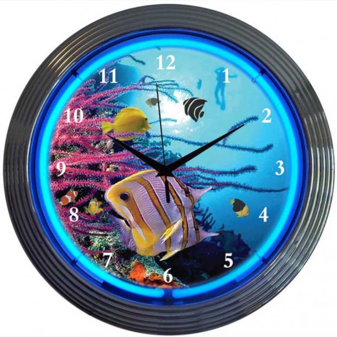 Neonetics Neon Clocks, Aquarium Neon Clock