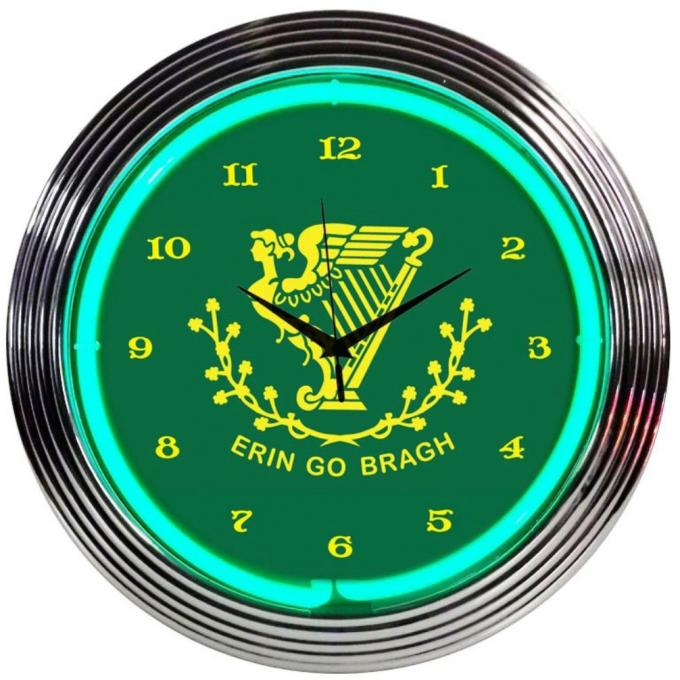 Neonetics Neon Clocks, Irish Erin Go Bragh Neon Clock
