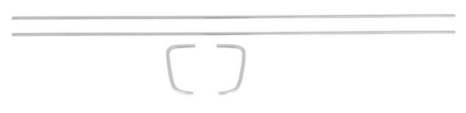 AMD Rear Body Panel Moldings, 4 Piece Set, 70-71 Barracuda K-ME5062