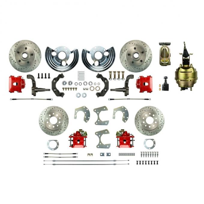 Right Stuff 1962-72 Mopar B/E-Body, 8" Booster, 4-Wheel Power Disc Brake Conversion Kit MDC42DCZ