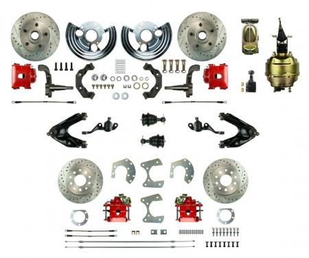 Right Stuff 1960-76 Mopar A-Body, 8" Booster, 4-Wheel Power Disc Brake Conversion Kit MDC46DCZ