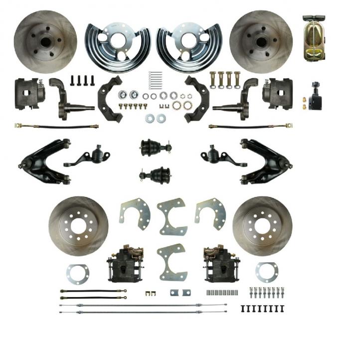 Right Stuff 1960-76 Mopar A-Body, 4-Wheel Manual Disc Brake Conversion Kit MDC46SD