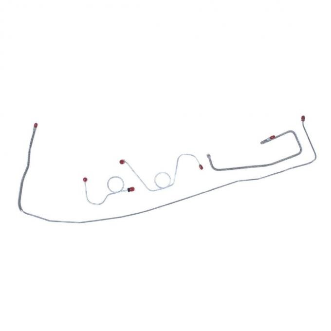 Right Stuff 1970-71 Mopar E-Body W/Power Drum, Pre-Bent OE Steel Front Brake Line Kit EKT7007