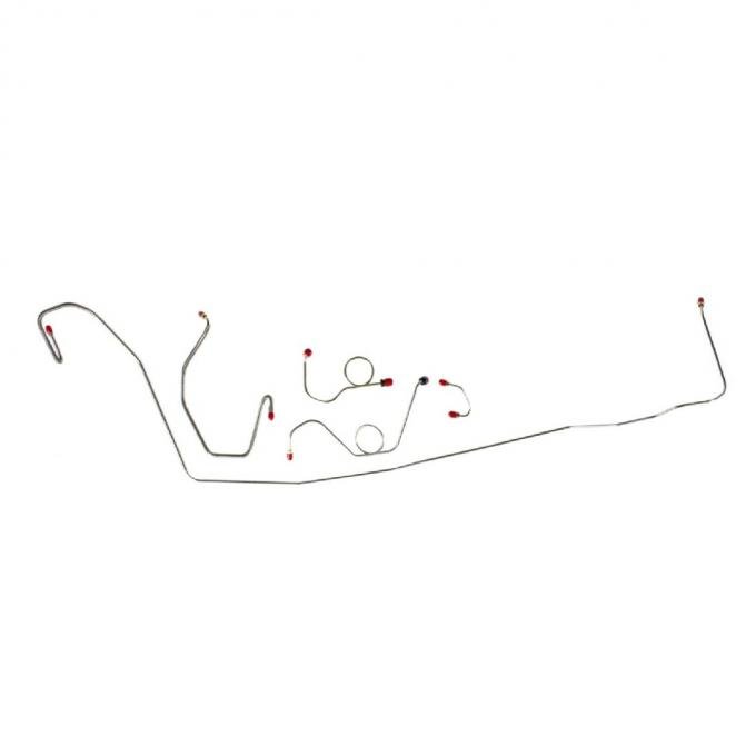 Right Stuff 1970-71 Mopar E-Body W/Power Disc, Pre-Bent OE Steel Front Brake Line Kit EKT7004