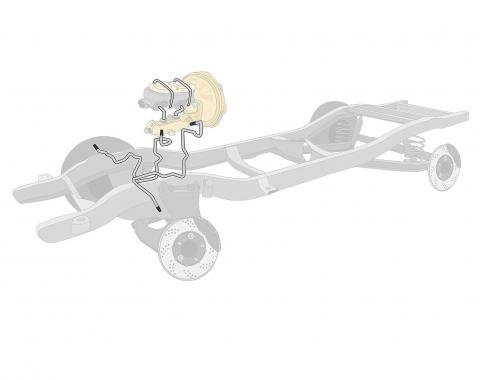 Right Stuff 1966 Mopar B-Body W/Manual Brakes, Pre-Bent OE Steel Front Brake Line Kit RKT6701