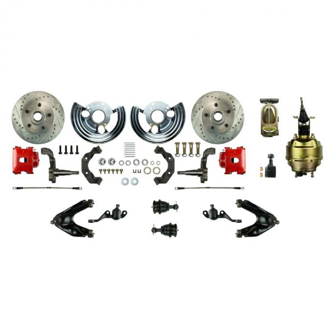 Right Stuff 1960-76 Mopar B/E-Body, 8" Dual Booster, Front Power Disc Brake Conversion Kit MDC66DCZ