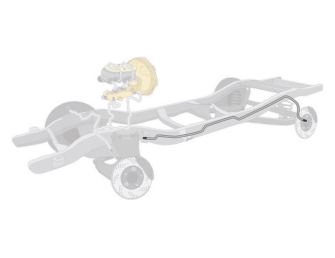 Right Stuff 1973-74 Mopar B-Body W/Disc Brakes, Pre-Bent OE Steel Front To Rear Brake Line RIN7301