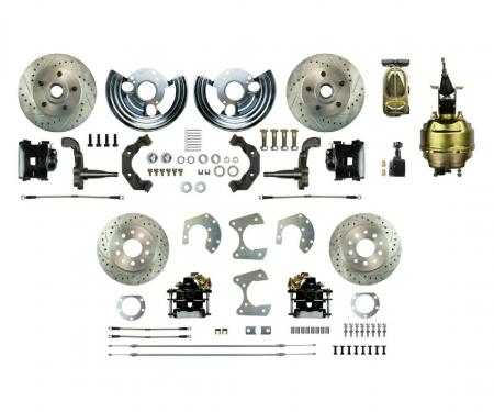 Right Stuff 1962-72 Mopar B/E-Body, 8" Booster, 4-Wheel Power Disc Brake Conversion Kit MDC42DCS