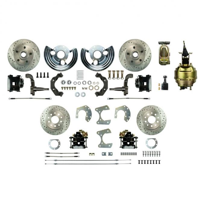 Right Stuff 1962-72 Mopar B/E-Body, 8" Booster, 4-Wheel Power Disc Brake Conversion Kit MDC42DCS