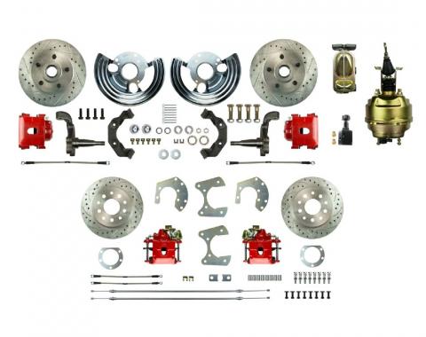 Right Stuff 1962-72 Mopar B/E-Body, 8" Booster, 4-Wheel Power Disc Brake Conversion Kit MDC42DCZ