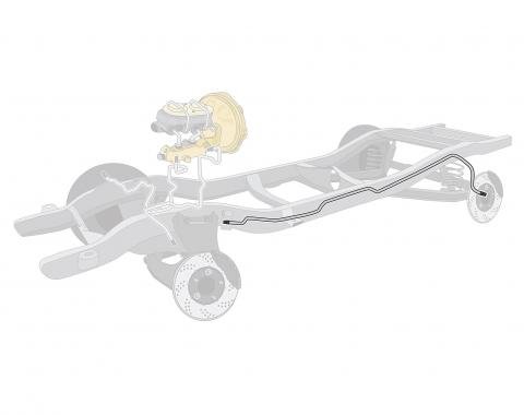 Right Stuff 1973-74 Mopar B-Body W/Disc Brakes, Pre-Bent OE Steel Front To Rear Brake Line RIN7301