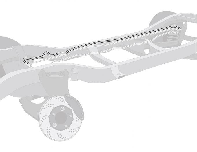 Right Stuff 1966-67 Mopar B-Body, Pre-Bent OE Steel Front To Rear Fuel Line RGL6602