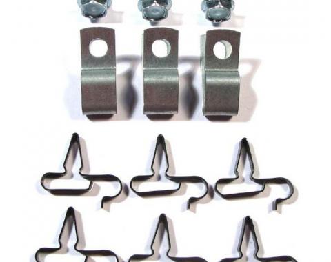 Right Stuff 1971-74 Mopar B-Body, 3/8 x 5/16, 11-Piece Fuel Line Clip Set BCS017