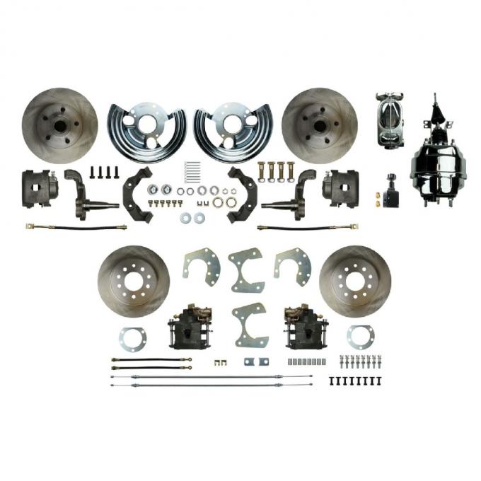 Right Stuff 1962-72 Mopar B/E-Body, 8" Booster, 4-Wheel Power Disc Brake Conversion Kit MDC42DCX