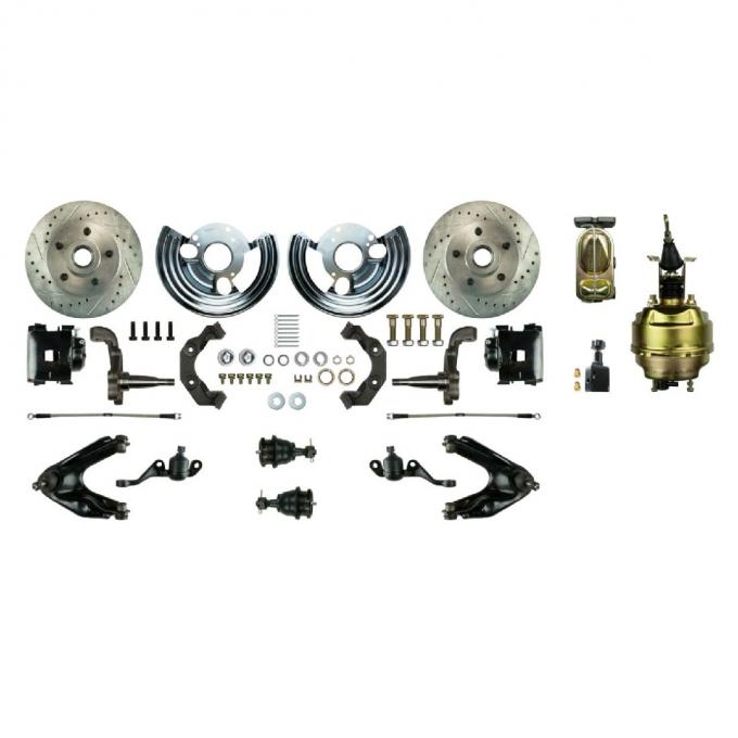Right Stuff 1960-76 Mopar B/E-Body, 8" Booster, Front Power Disc Brake Conversion Kit MDC66DCS