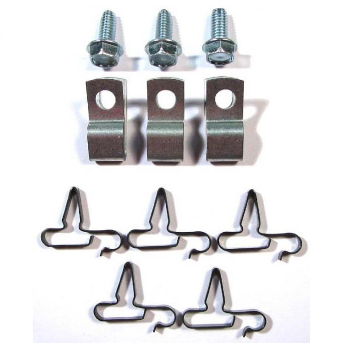 Right Stuff 1971-74 Mopar B-Body, 5/16 x 5/16, 11-Piece Fuel Line Clip Set BCS016