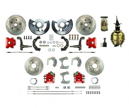 Right Stuff 1962-72 Mopar B/E-Body, 8" Booster, 4-Wheel Power Disc Brake Conversion Kit MDC42DCZ