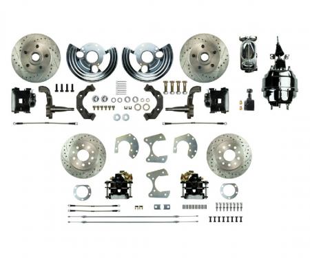 Right Stuff 1962-72 Mopar B/E-Body, 8" Booster, 4-Wheel Power Disc Brake Conversion Kit MDC42DCSX