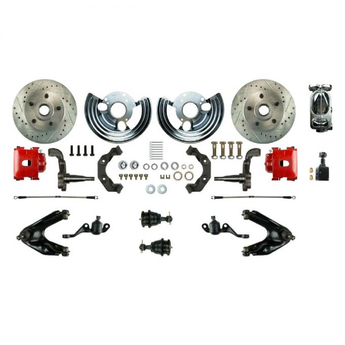 Right Stuff 1960-76 Mopar B/E-Body, Front Manual Disc Brake Conversion Kit MDC66SDZX
