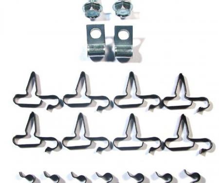 Right Stuff 1968-70 Mopar B-Body, 5/16 x 1/4 19-Piece Fuel Line Clip Set BCS010