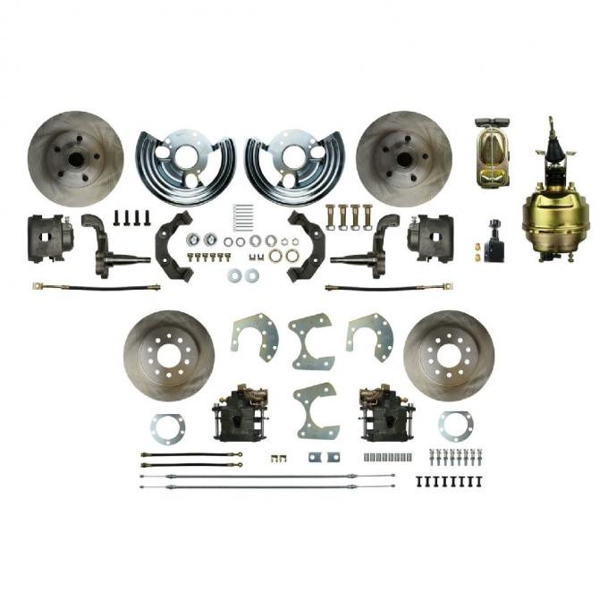 Right Stuff 1962-72 Mopar B/E-Body, 8" Booster, 4-Wheel Power Disc Brake Conversion Kit MDC42DC