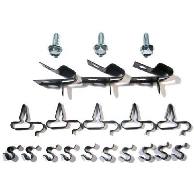 Right Stuff 1970-74 Mopar E-Body 21-Piece, 5/16" & 3/8" & 1/4" Fuel Line Clip Set ECS007