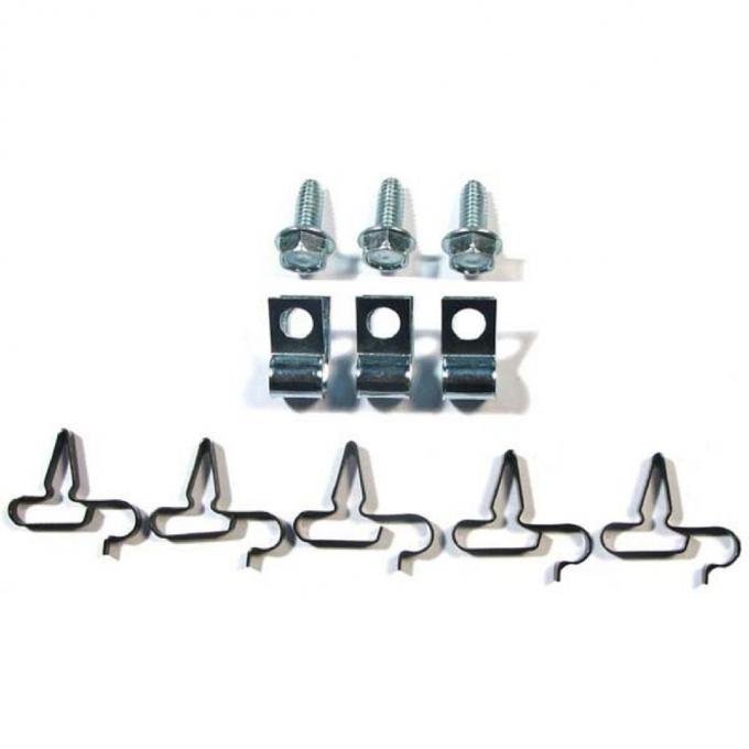 Right Stuff 1970-74 Mopar E-Body, 11-Piece 3/8" Fuel Line Clip Set ECS009