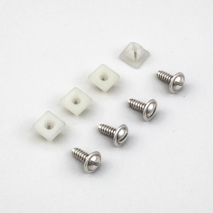Detroit Muscle Technologies Mopar A B C E Body License Plate Screw Set 8pcs - STAINLESS GEN6276LP01-STAINLESS