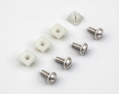 Detroit Muscle Technologies Mopar A B C E Body License Plate Screw Set 8pcs - STAINLESS GEN6276LP01-STAINLESS