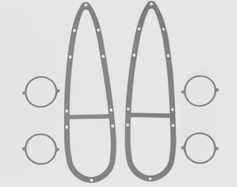 Detroit Muscle Technologies Mopar 57-59 D100 Swetpside and Sierra Wagon Taillight Gaskets BXX5759TL01