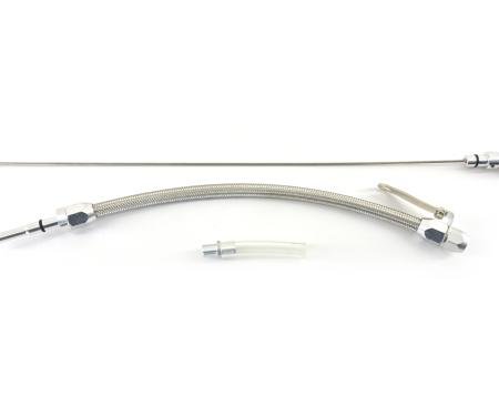 CFR Performance 1958-2026 Mopar Stainless Braided Chrysler HEMI 5.7L, 6.1L, 6.4L Center Sump Pan Flexible Dipstick CFR-1993
