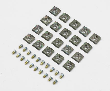 Detroit Muscle Technologies Mopar B Body 66-67 Coronet Satellite Rear Window Reveal Trim Clip Set BXX6667TC02-C8011