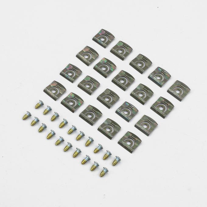 Detroit Muscle Technologies Mopar B Body 66-67 Coronet Satellite Rear Window Reveal Trim Clip Set BXX6667TC02-C8011