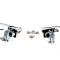 AMD Outside Door Handles, Black Buttons, LH/RH Set, 66-67 Dodge Plymouth B-Body T-MP5211
