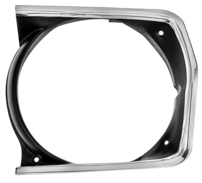AMD Headlamp Bezel, Black, LH, 70-72 Plymouth A-Body K-3573719