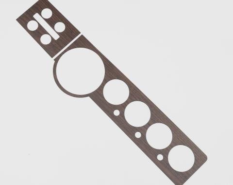 Detroit Muscle Technologies Mopar E Body 70-74 Non Rallye Dash Overlay - WALNUT woodgrain on .032" plastic backing EXX7074OL31-WALNUT