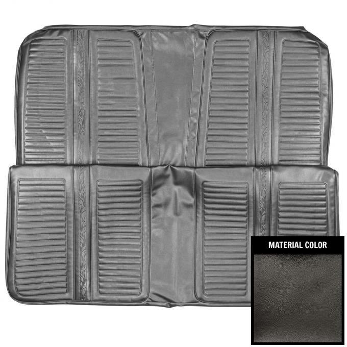 PUI Interiors 1967 Plymouth Satellite/GTX Convertible Black Rear Bench Seat Cover 67KSR10V