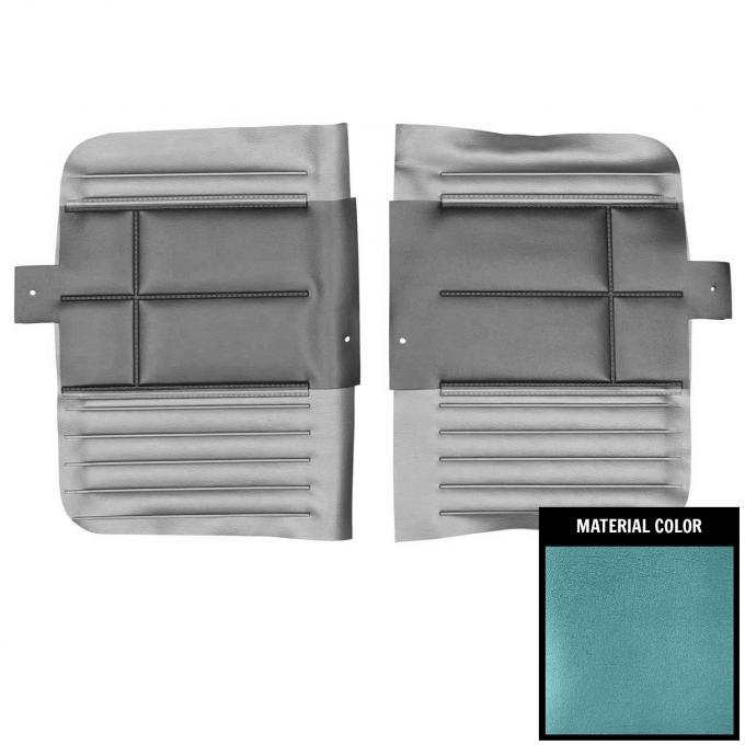 PUI Interiors 1968 Roadrunner/Satellite Custom Decor Convertible 2 Tone Blue Rear Door Panels 68KDRD819V